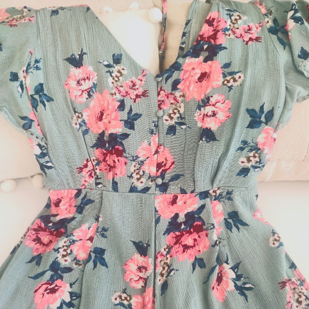 Boho Summer Floral Romper